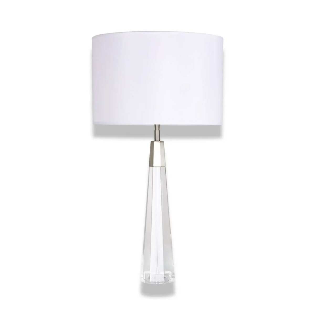 Octagonal Sliver Crystal Table Lamp