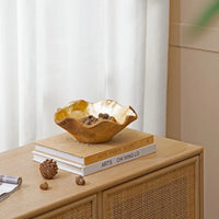 Teak Bowl With Gold Foil