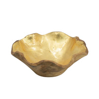 Teak Bowl With Gold Foil