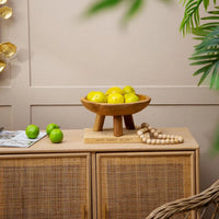 Teak Bowl With Gold Foil & Legs