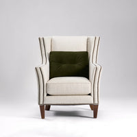 The Windsor Chair / Beige with Black Nailsheads