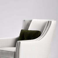 The Windsor Chair / Gray with Silver Nailsheads